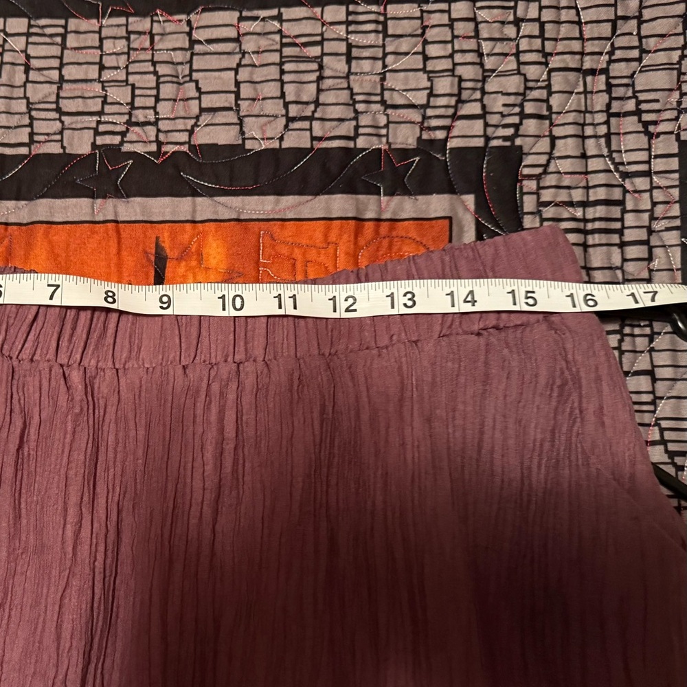 Purple crêpe skirt with pockets, size XL - Picture 6 of 7